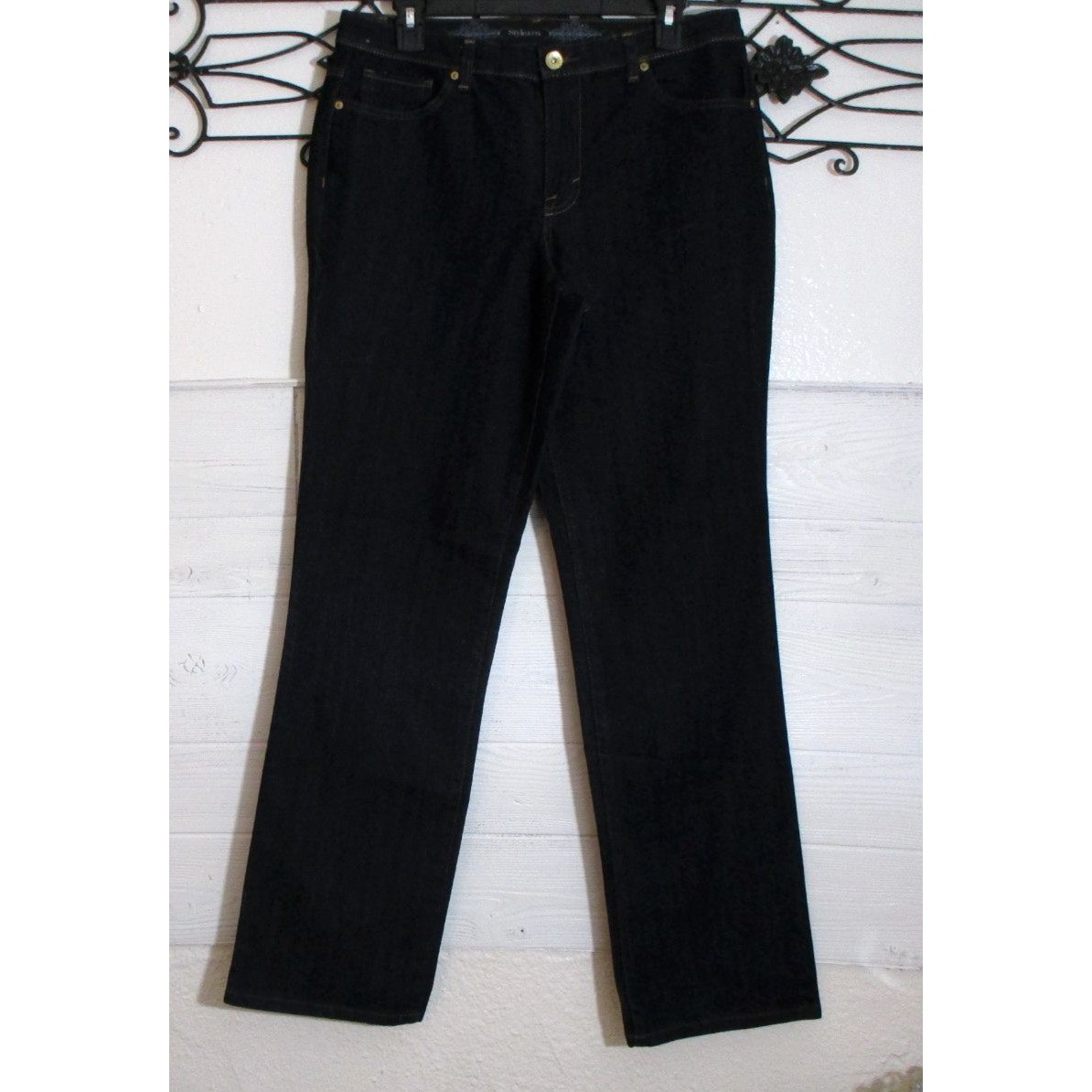 Style & Co Jeans Women's Size 12 Blue Straight Leg Pockets Comfort Waist